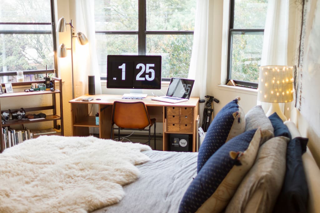 Spacious, sun-lit bedroom