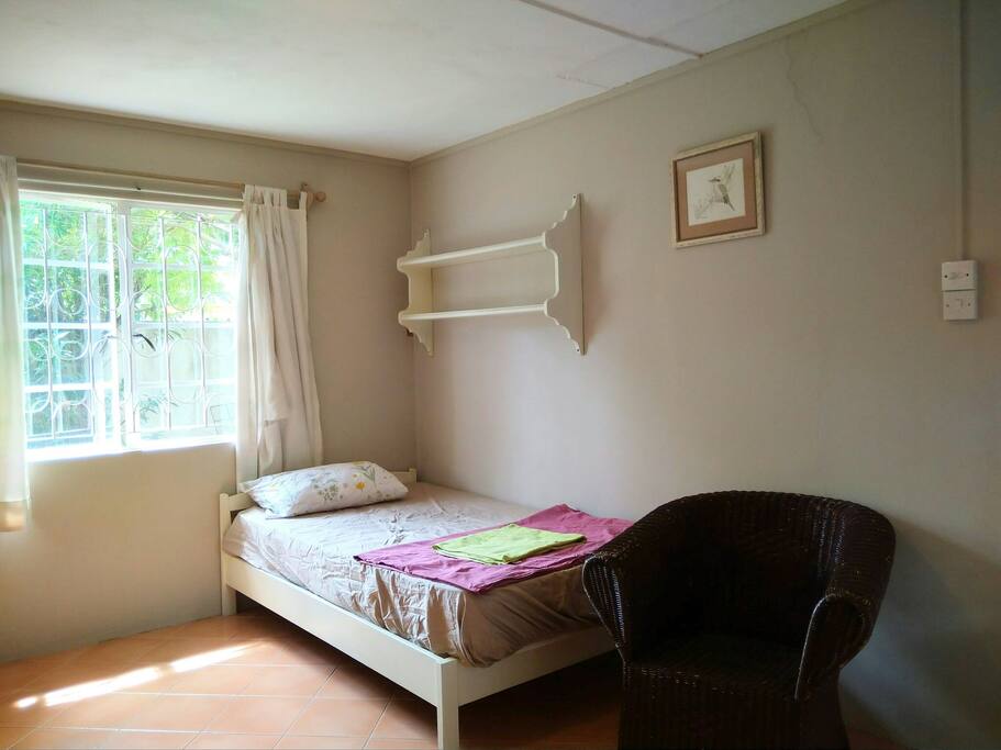 Bedroom with windows