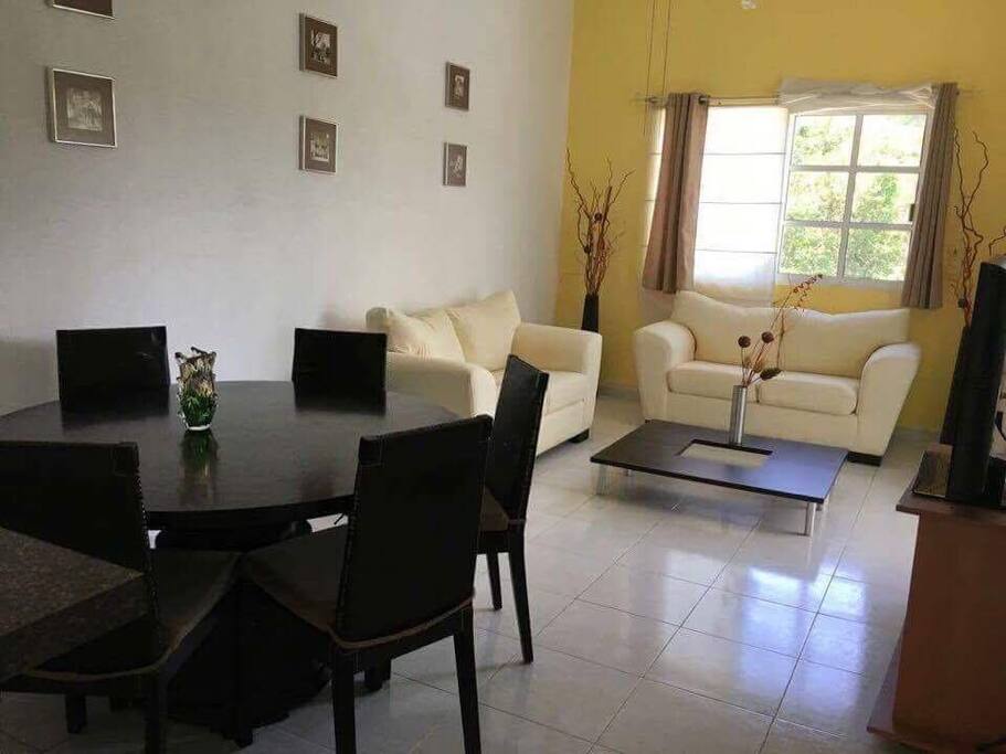 Living comedor del departamento, espacio común