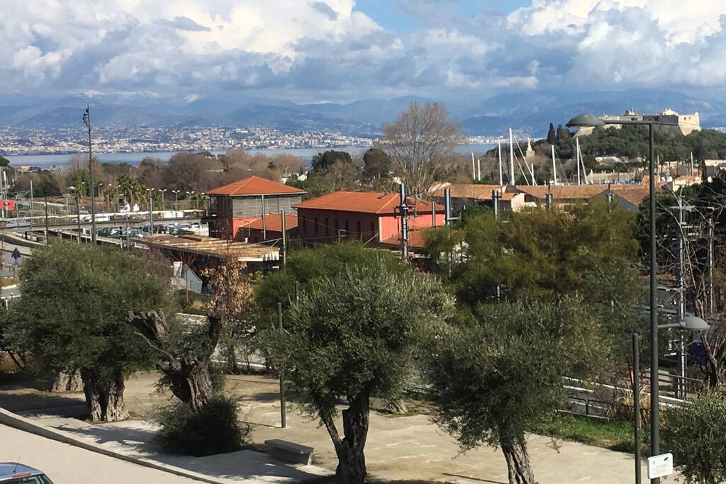 Sea and mountain view from the balcony