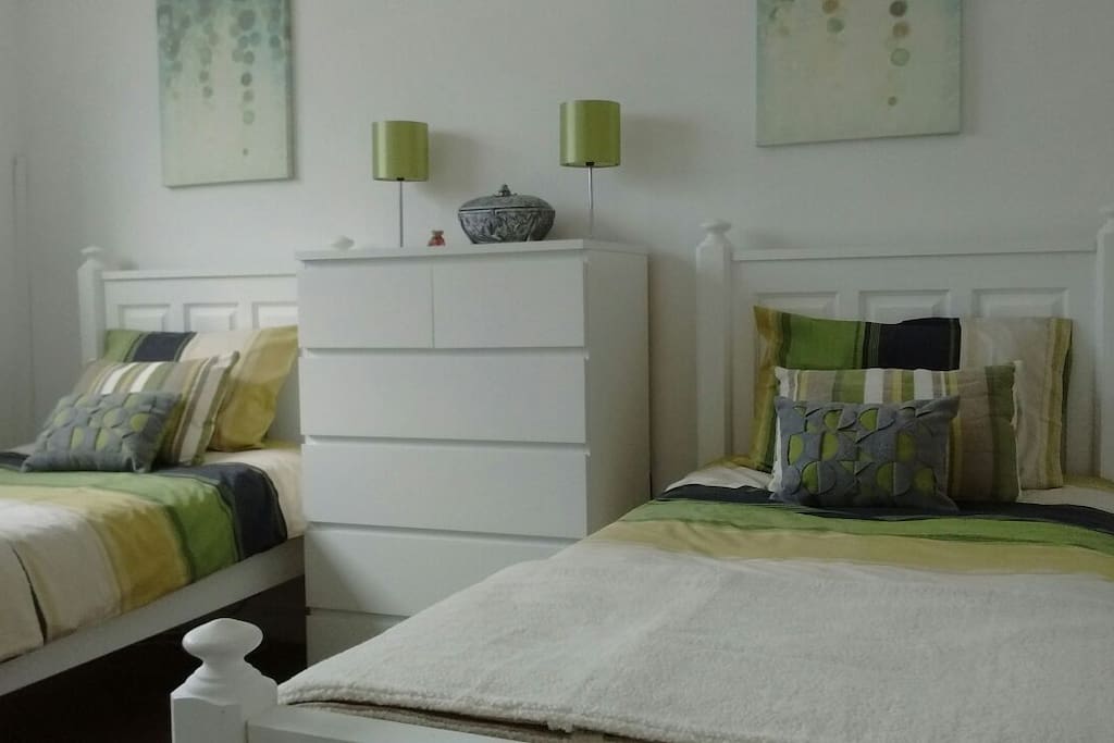 Bright airy double height bedroom