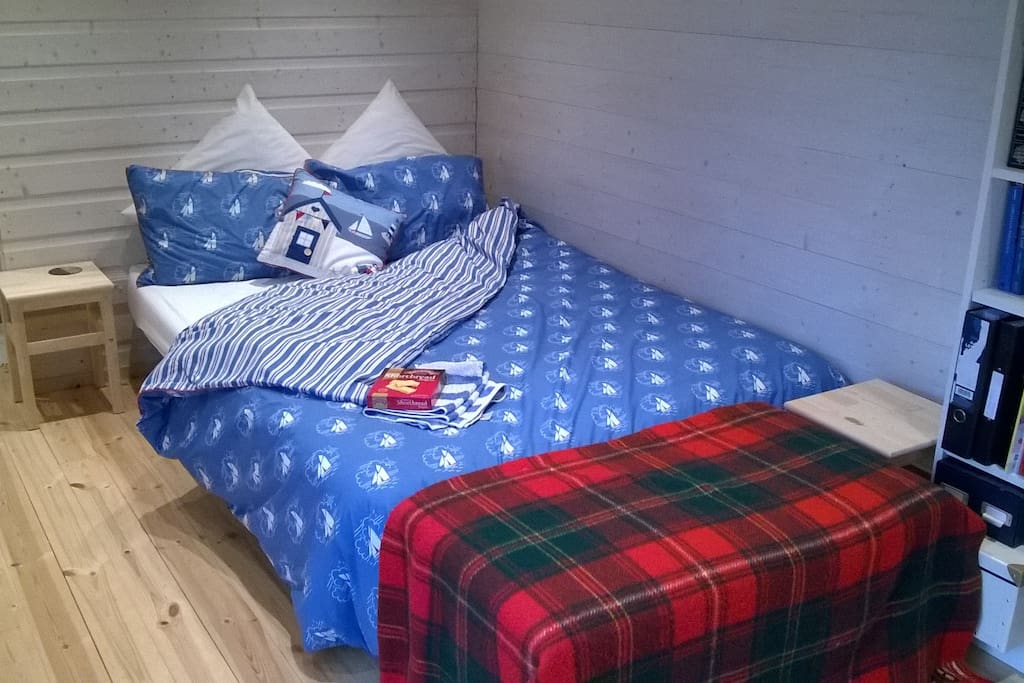comfortable double bed in your cabin
