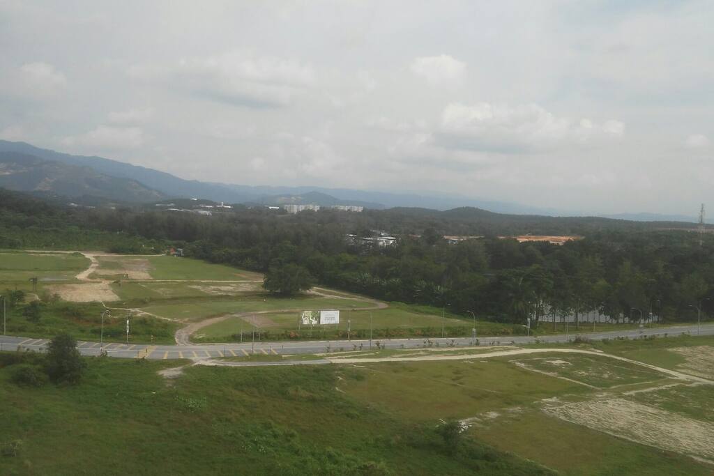 hill and lake view