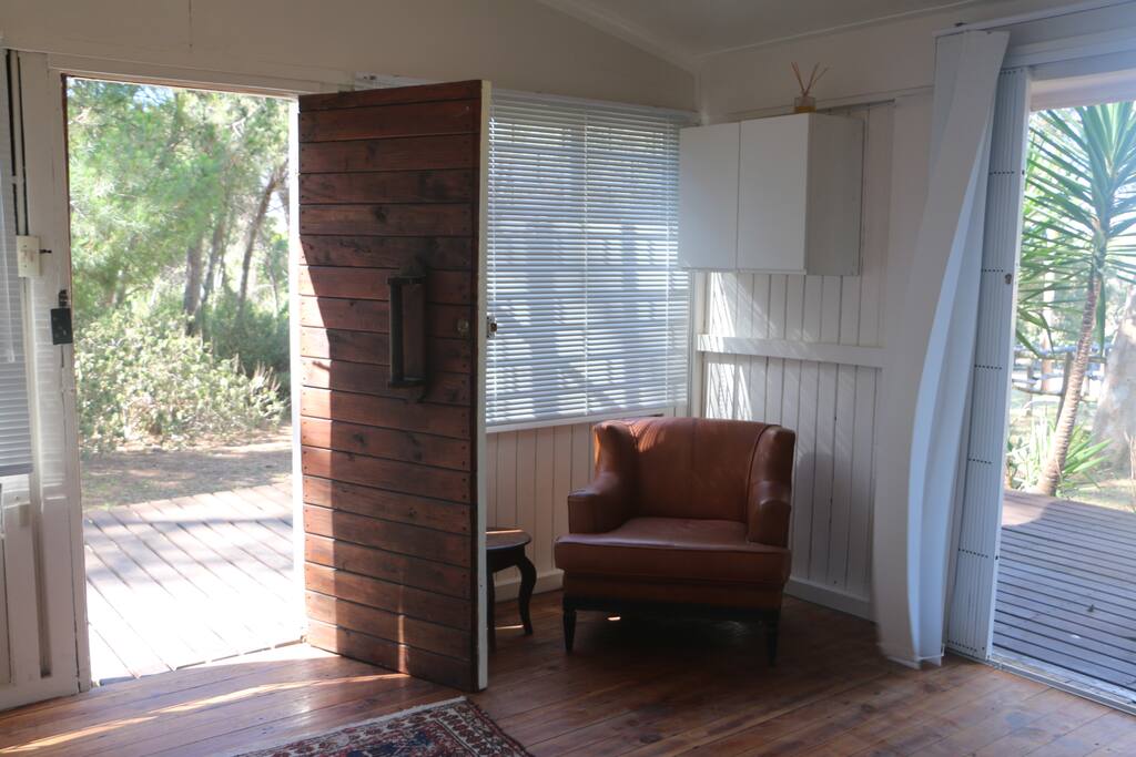 View out from inside Cabin