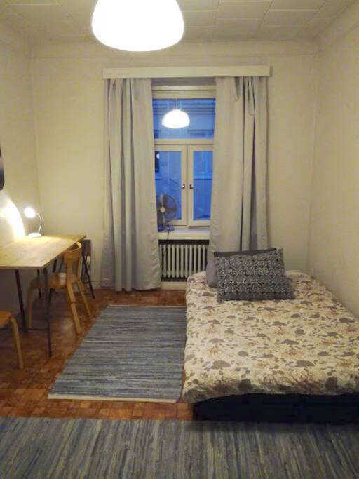 Bedroom has good blackout curtains