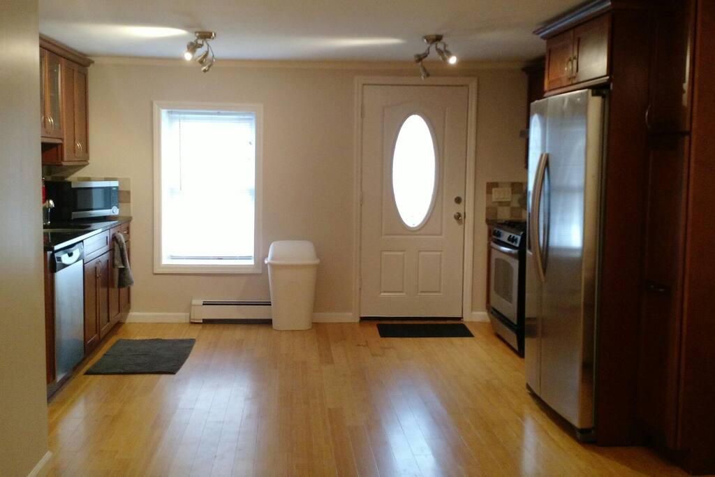 View of the kitchen from the living room