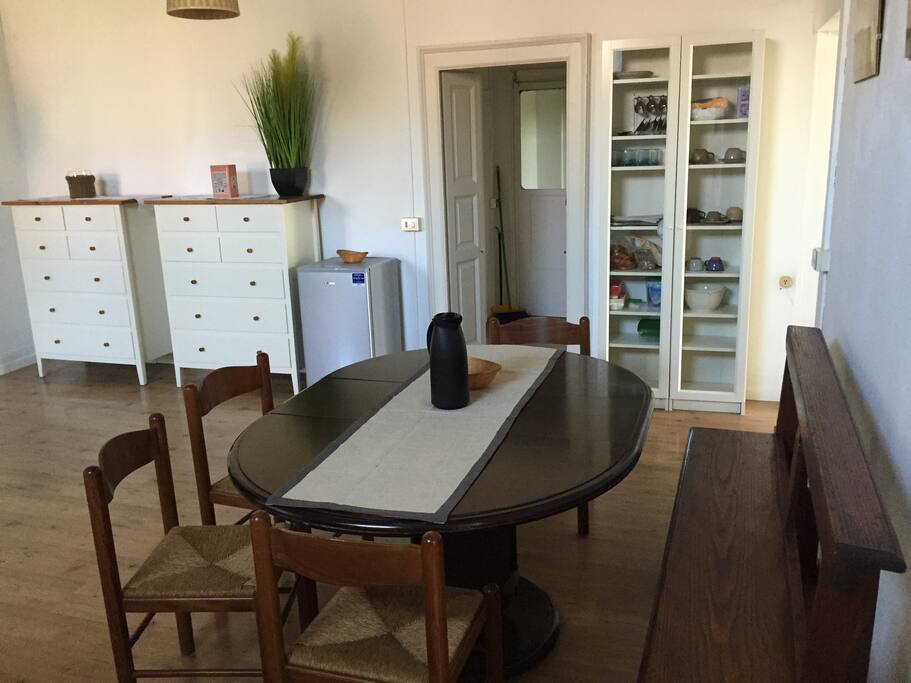 La zona pranzo della cucina