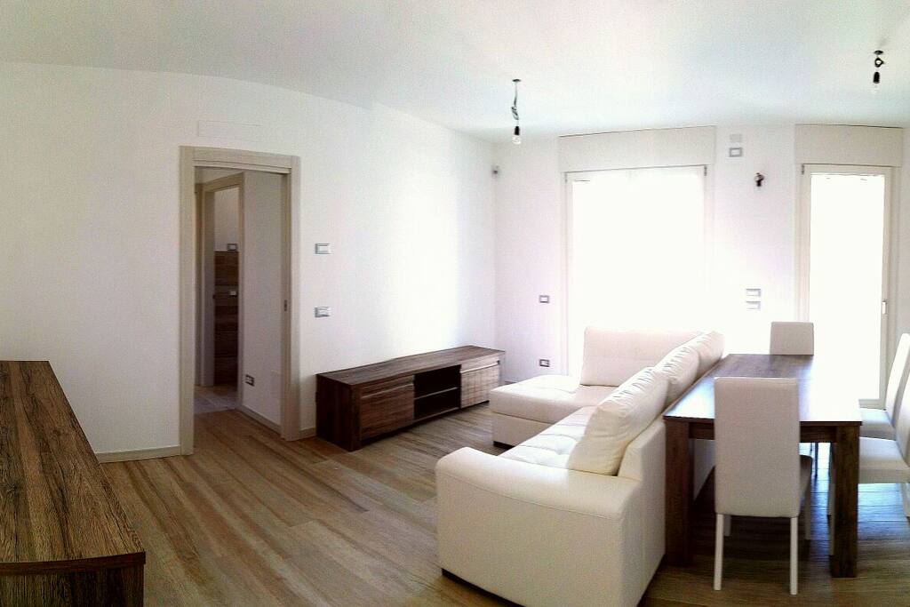 The spacious living