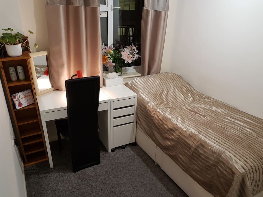 Bedroom with soft drinks