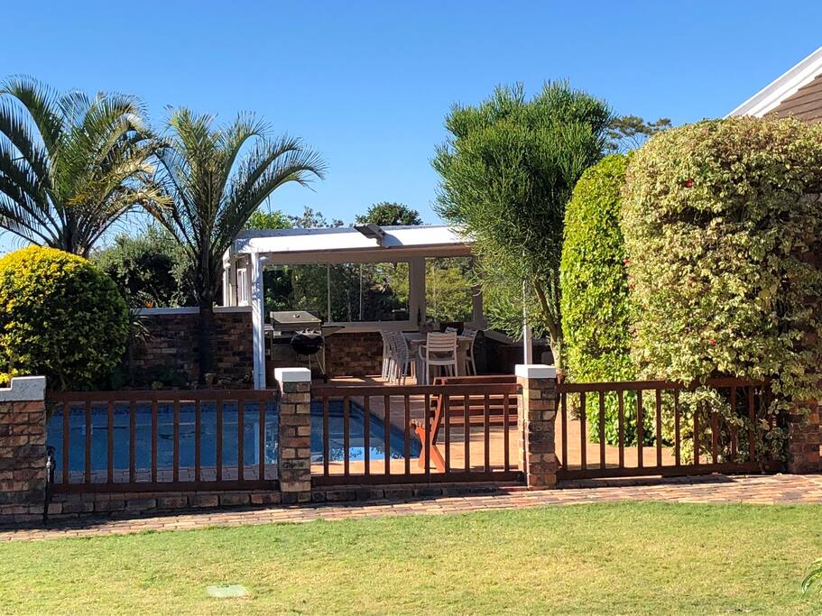 outside pool area