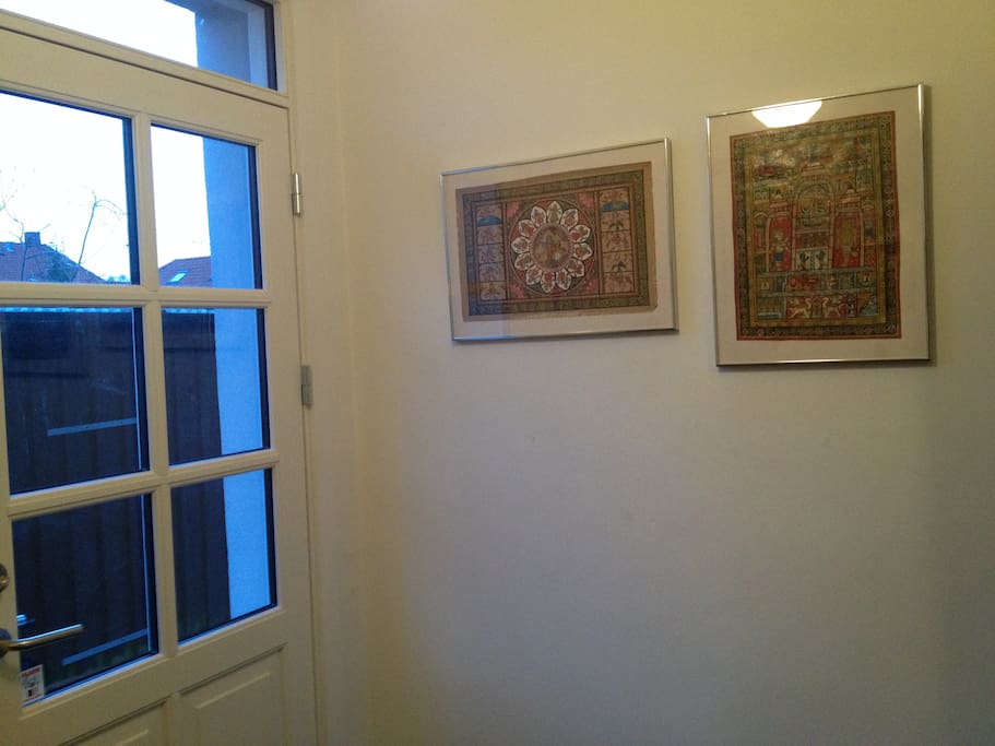 The entrance door on the ground floor