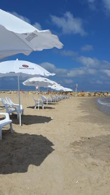 Tel Baruch beach. 5 min drive or 20 min walk