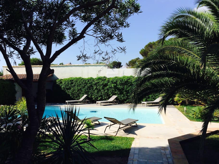Piscine coté jardin