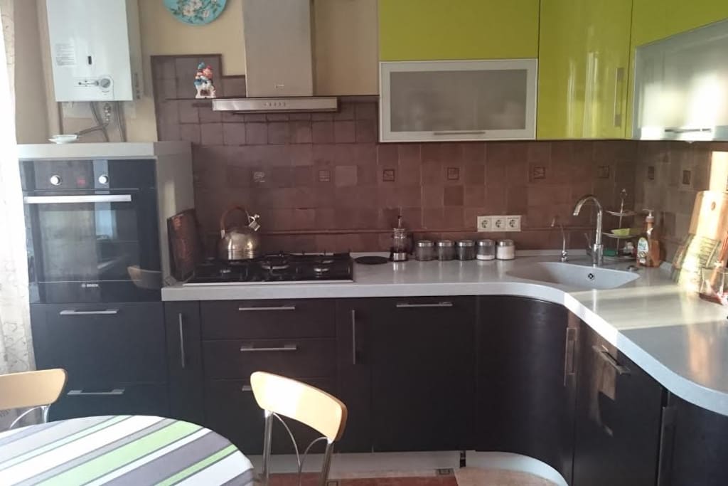 Our comfortable kitchen.