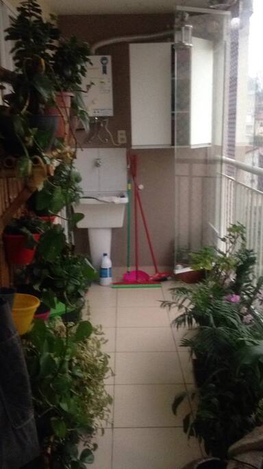 varanda com plantas