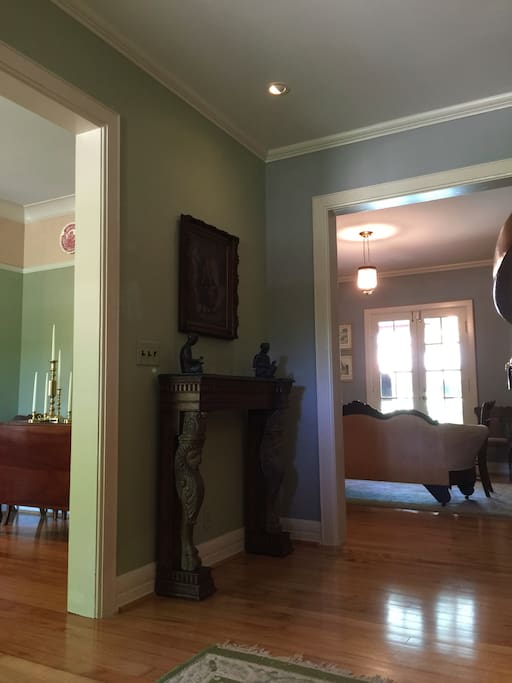 Front Entryway; Dining Room to the left; Parlor straight ahead