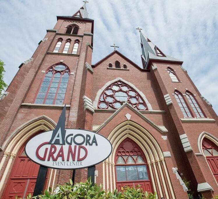 The front of the Agora Grand, Maine's tallest building