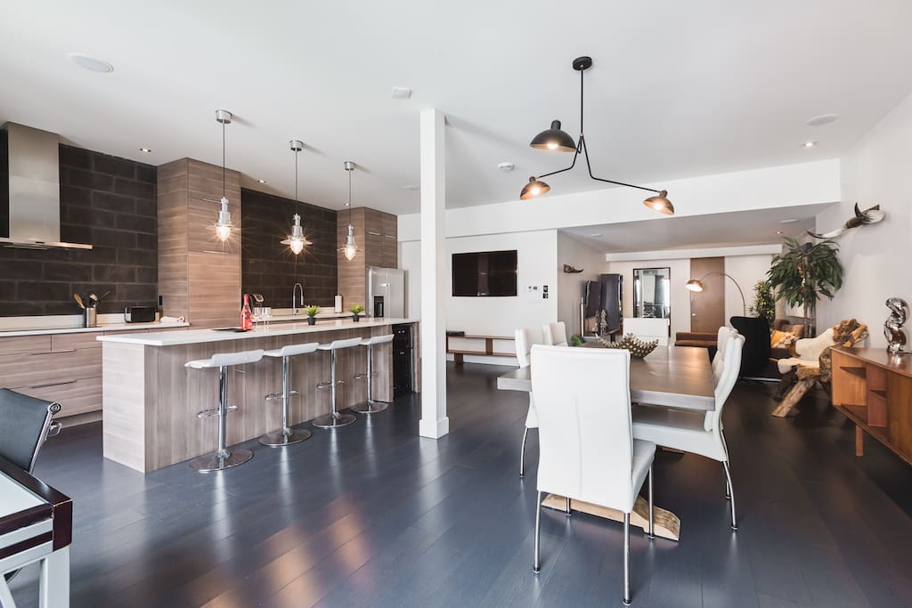 Spacious and luminous open living space