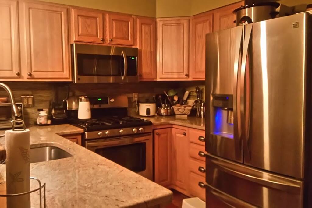 Cozy kitchen with modern appliances