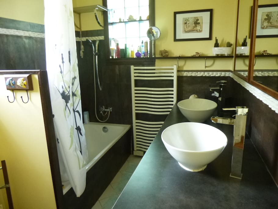 La salle de bain.
