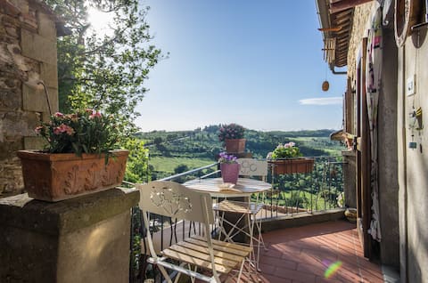 Popular Airbnb listing: Old Farmhouse near Panzano Castle Abbacìo in Greve In Chianti