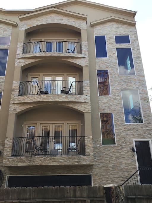 Balconies on each floor