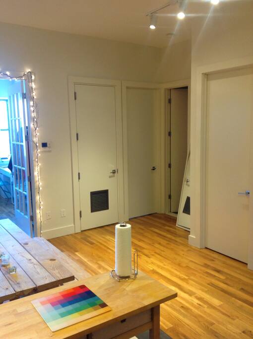First door to the right to the guest bedroom.