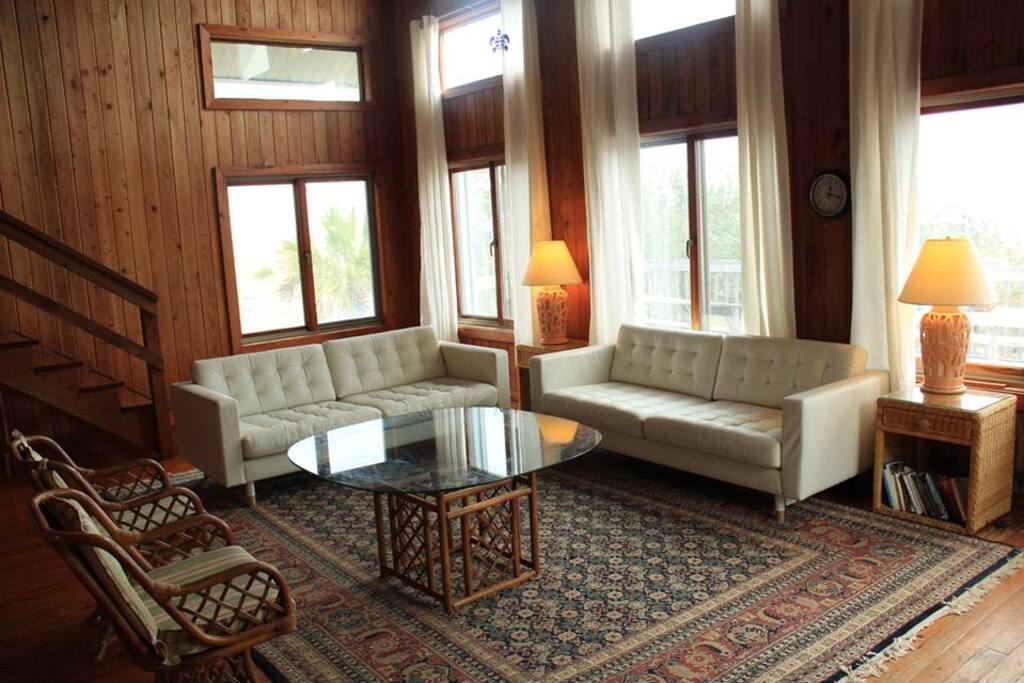 Spacious and Comfortable Great Room with cathedral height ceilings