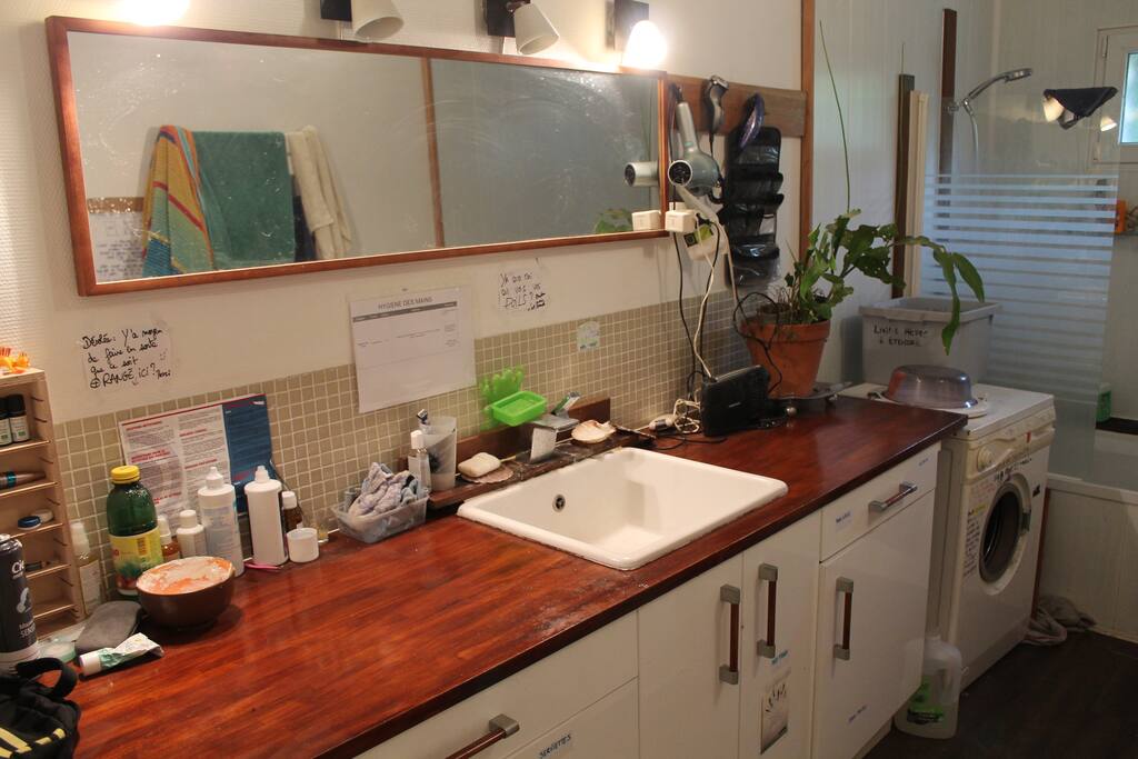 the bathroom