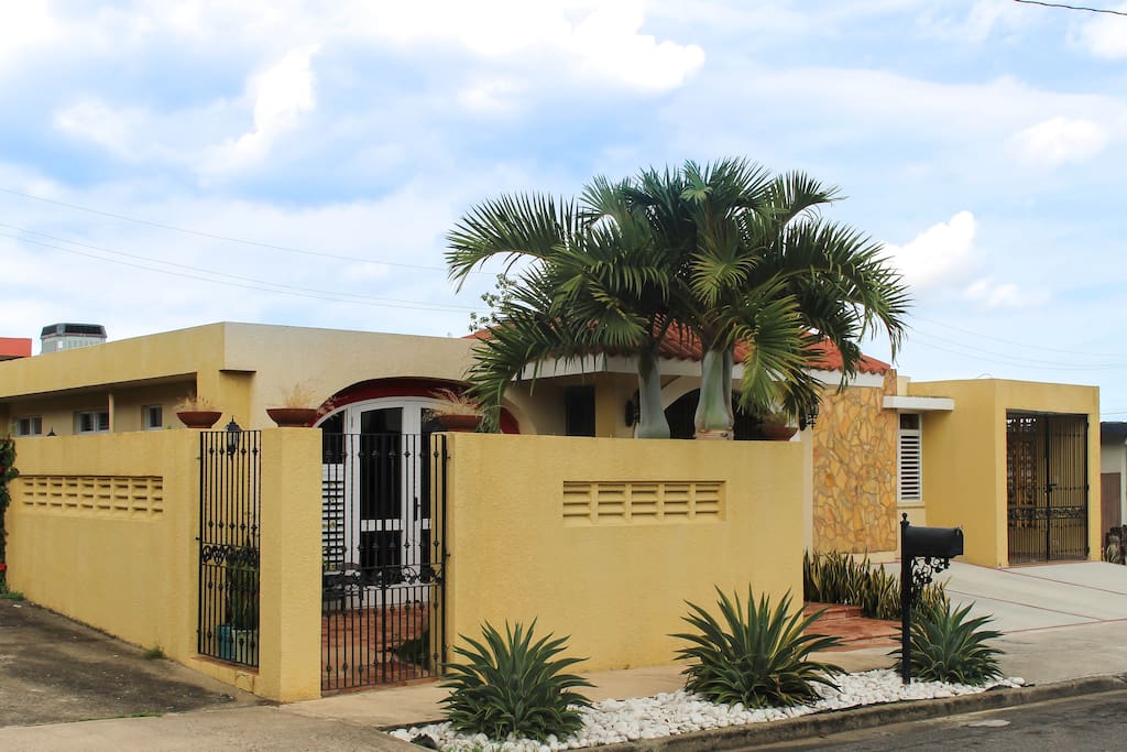 Side view of front of the house