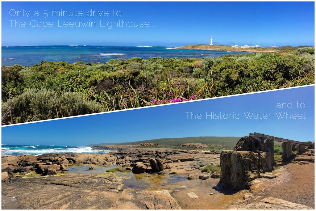 Only a 5-minute drive to the Cape Leeuwin Lighthouse and to the Historic Water Wheel