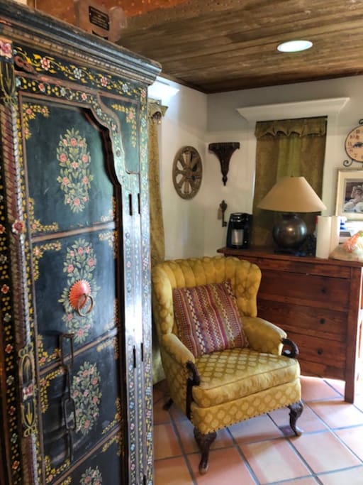Main Cottage armoire with sink refrigerator