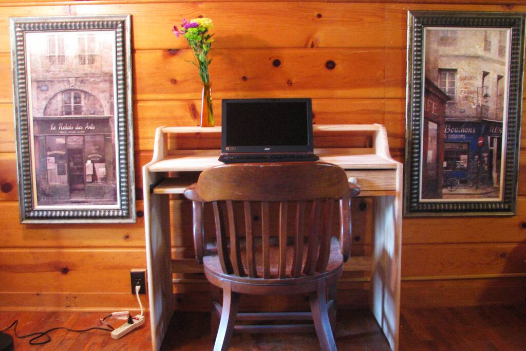 Don't worry, there's a modern, adjustable desk chair, too.