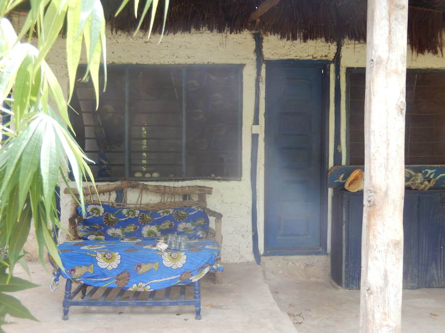 Partial View of the Terrace with Sea View - Blue Monkey Beach Cottage for 3