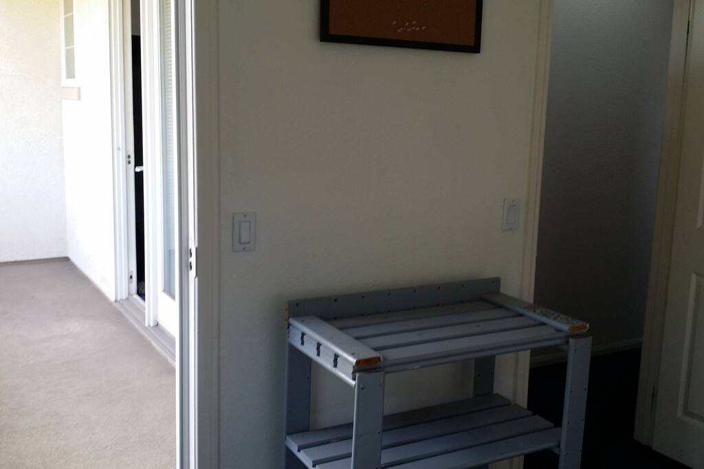 Door from bedroom to balcony.