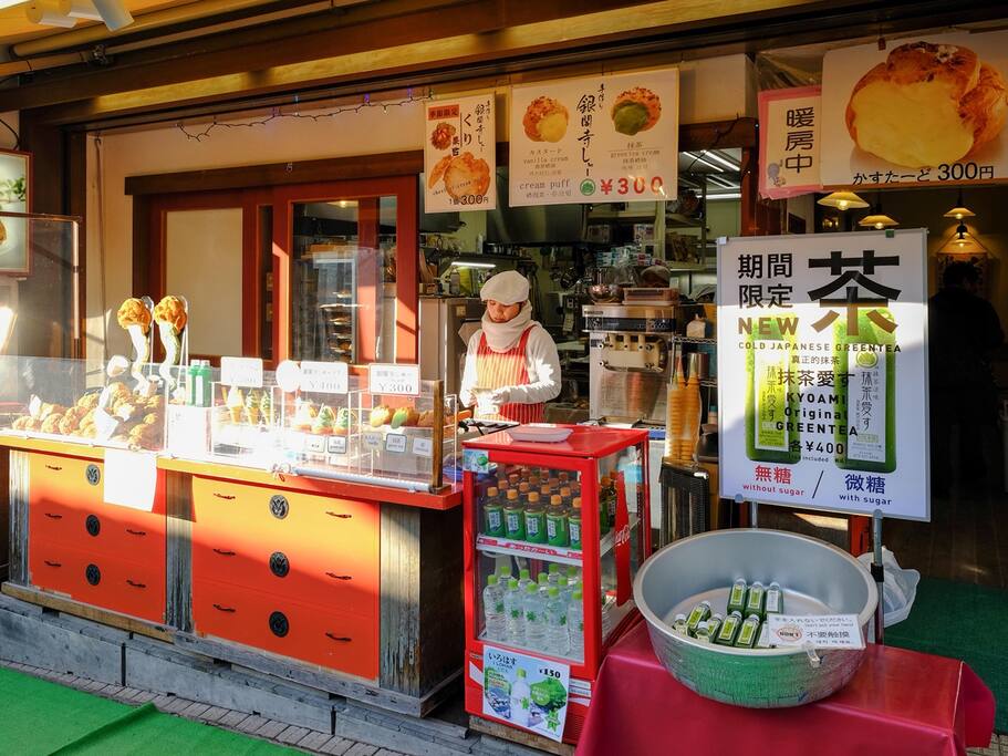 全京都最好吃的抹茶泡芙 就在银阁寺门口 京都旅游攻略 尽在airbnb爱彼迎