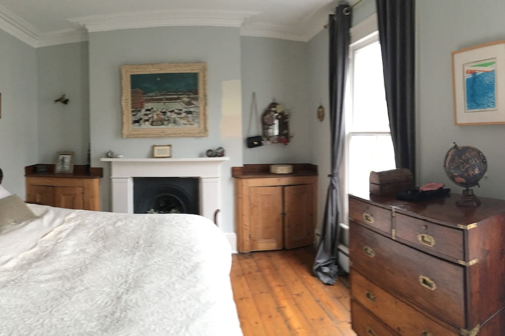 This is the main bedroom which has an Emperor bed and a beautiful bed frame