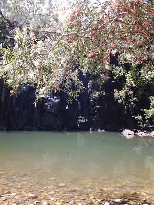 Nearby Cedar Creek Falls, a great place to swim.