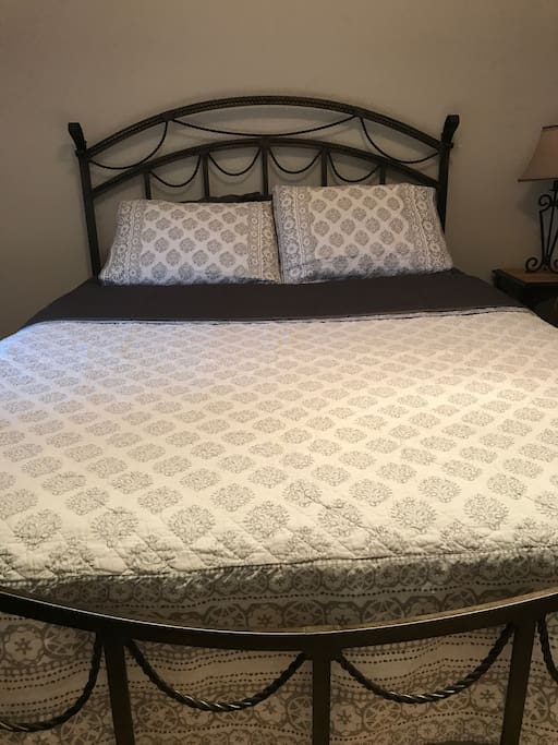 Mid size bedroom upstairs - queen bed shard bathroom