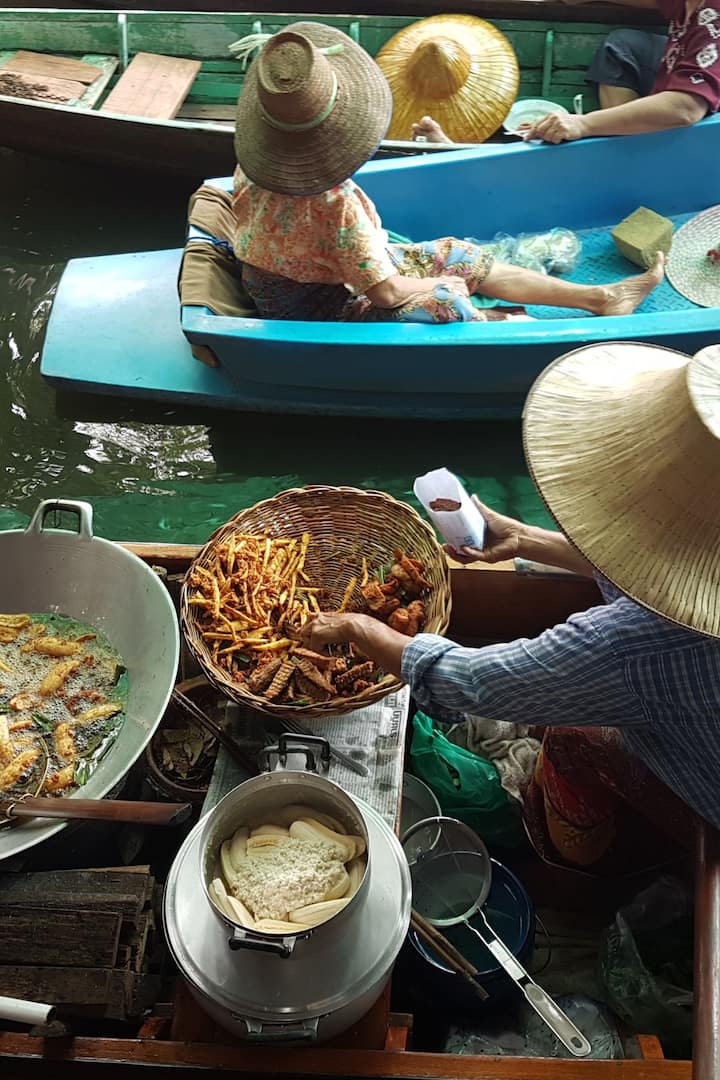 Deep fried banana on the boat