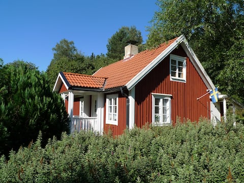 Typisches Schwedenhaus in Smaland mit Sauna