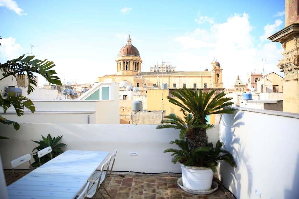 ...and is offering wonderful views of church cupolas, bell towers and colourful rooftops.