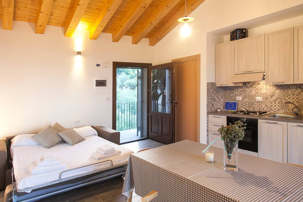 There is a very comfortable sofa bed in the open plan living room if you need it