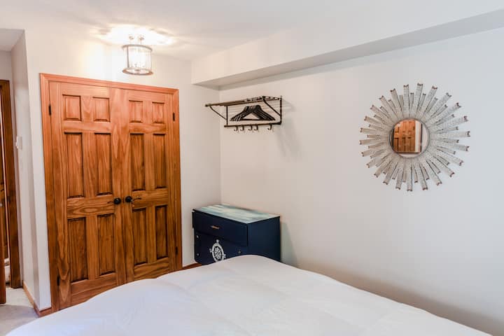 Note the hanger system and dresser is for guests, this closet is locked for owner use only.
