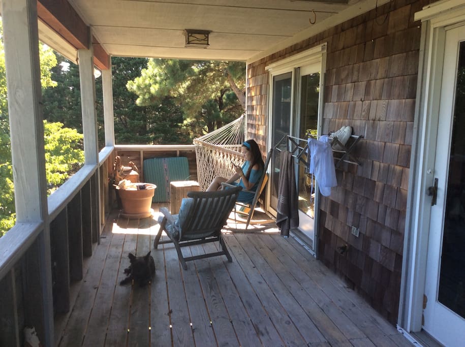 Deck with views of jockeys ridge state park