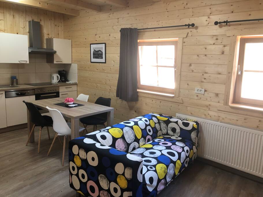 Nice sofa in the lower floor
