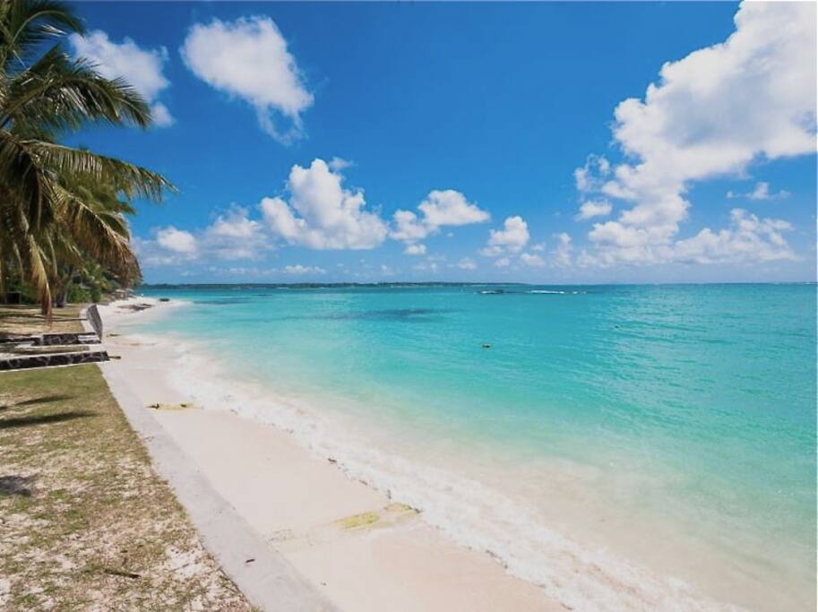 Un lagon turquoise pour les baignades!