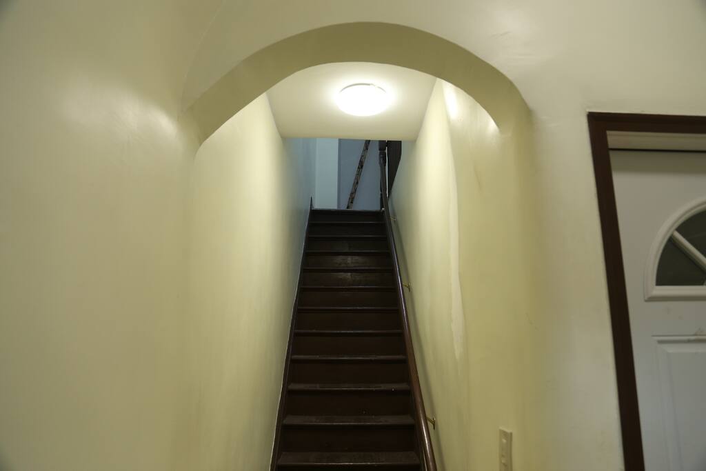 entrance to the apartment from lower level