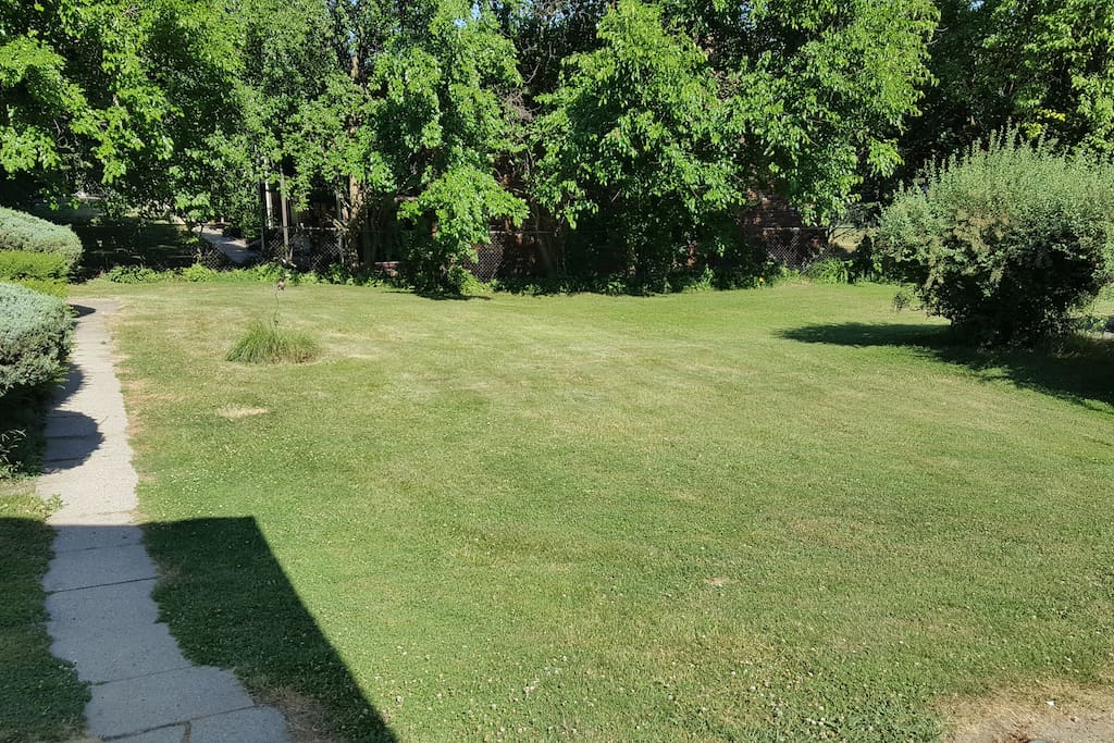 The house frontage has ample space for activities.