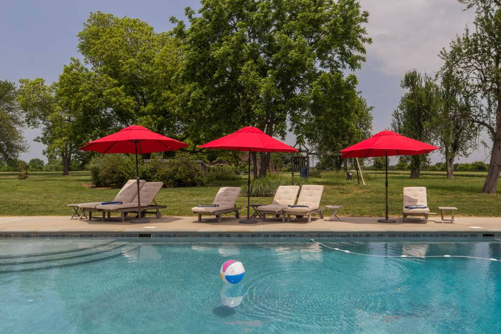 Pool side lounging